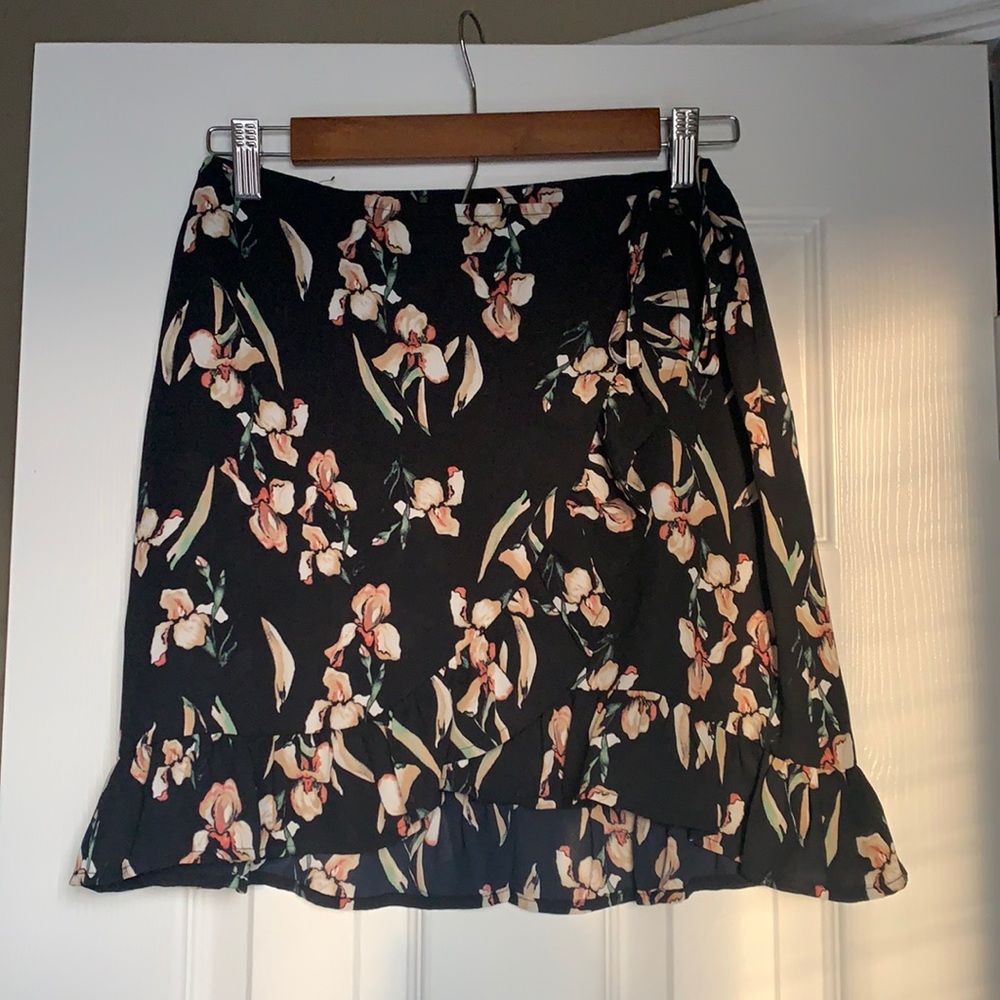 Women’s Floral Wrap Mini Skirt - Honey Punch